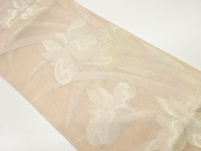 JAPANESE FUKURO OBI FOR SUMMER / WOVEN IRIS